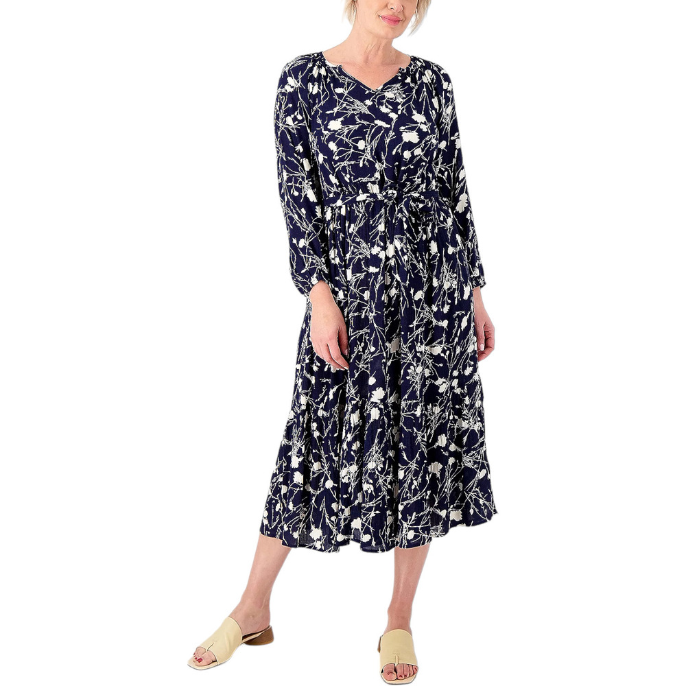 Encore by Idina Menzel Romantic Tiers Dress Coastal Navy - Regular